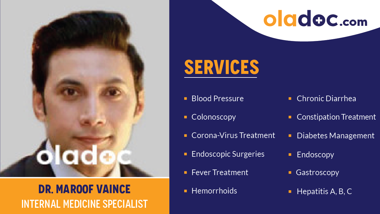 Services provided by Dr.Maroof Vaince
